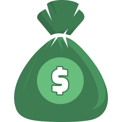 Business Growth and ROI Money Bag Icon
