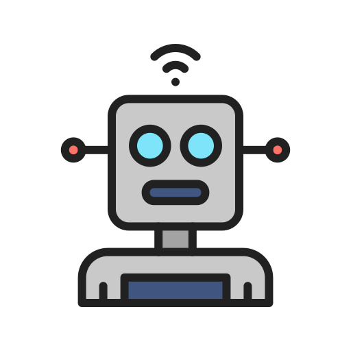 AI-Powered Website Development Robot Icon